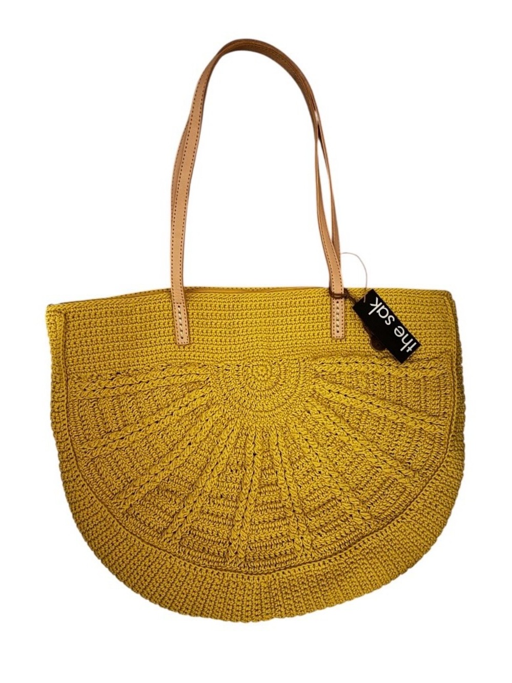 NWT The Sak Faye Chartreuse Sunbeam Hand Crochet Shoulder Bag Boho Vacation